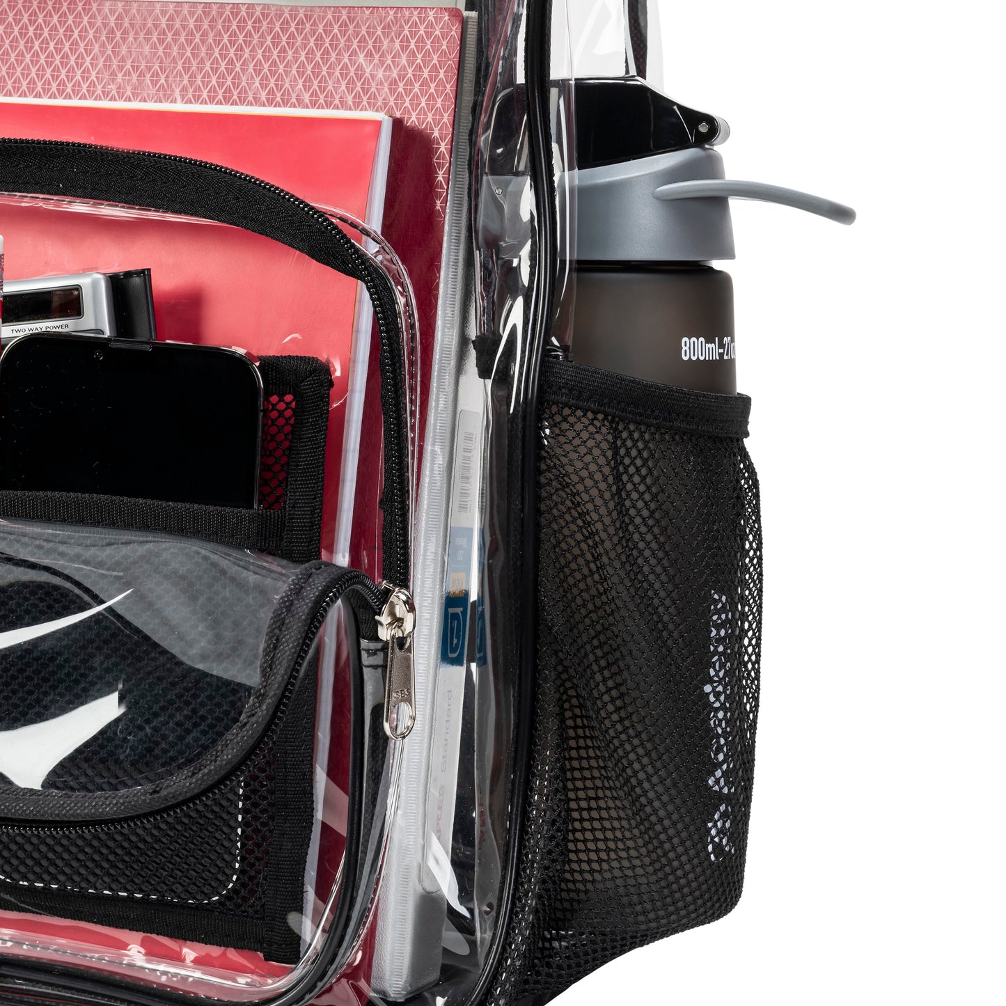 Heavy Duty Clear Backpack - Black