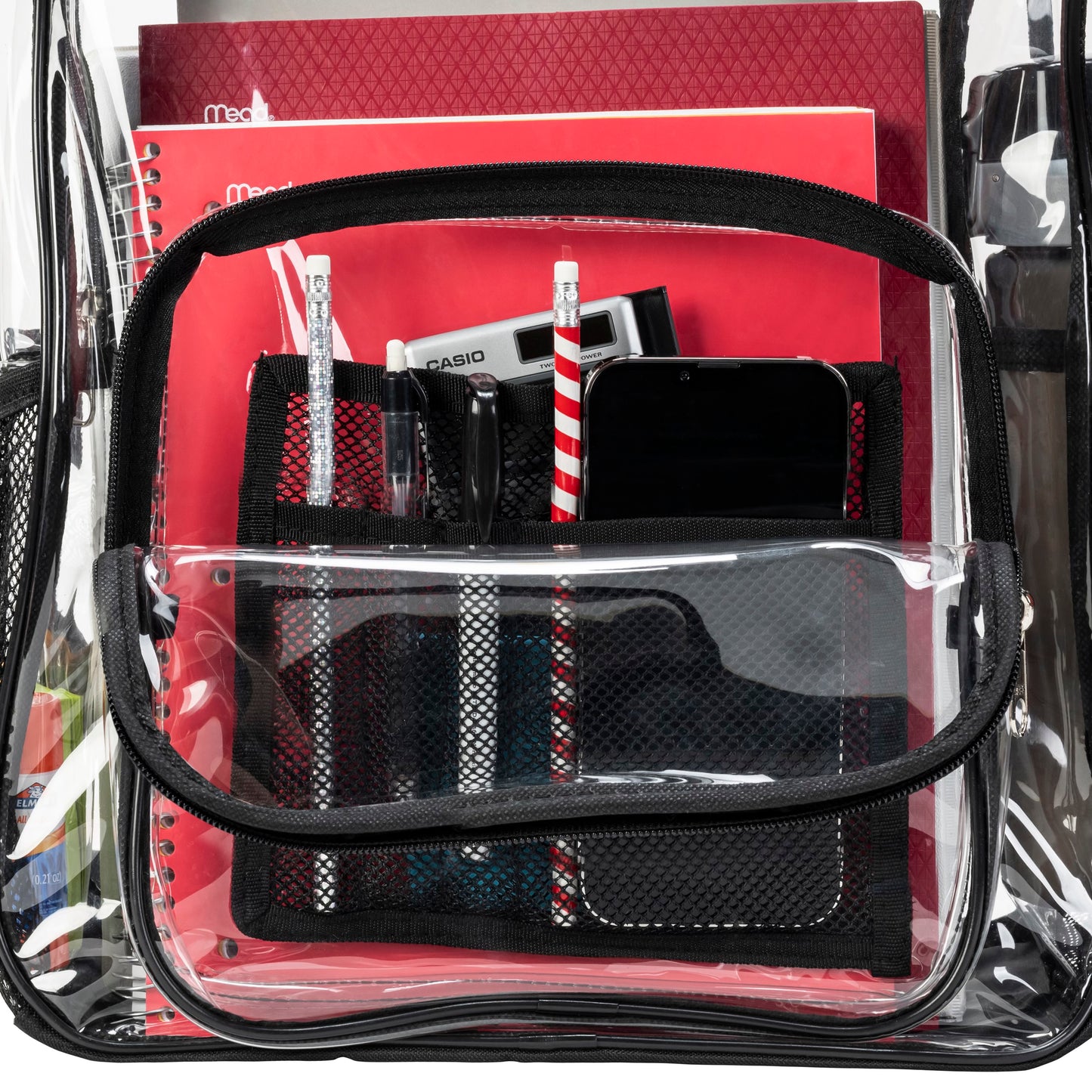 Heavy Duty Clear Backpack - Black