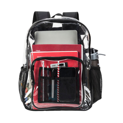 Heavy Duty Clear Backpack - Black